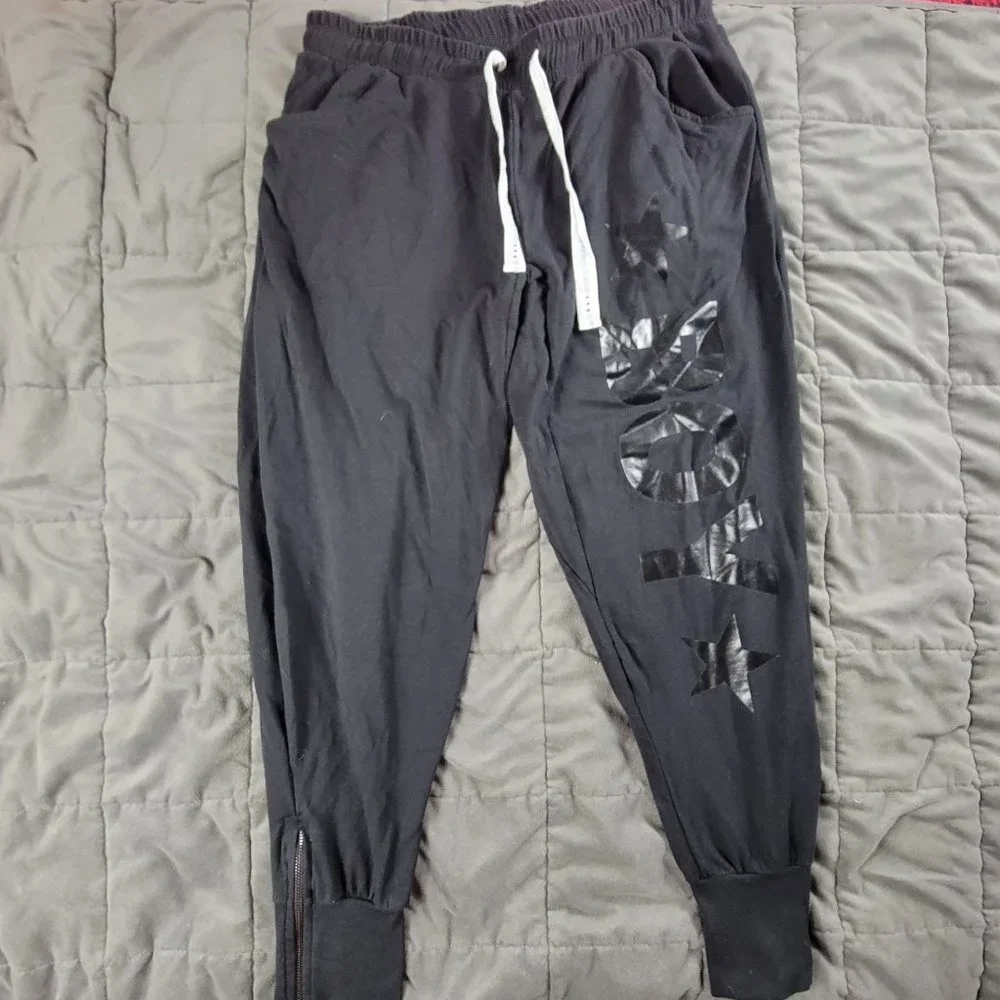 Boy London Mens XL Black Sweatpants Made In USA Zipper Legs Streetwear Fashion